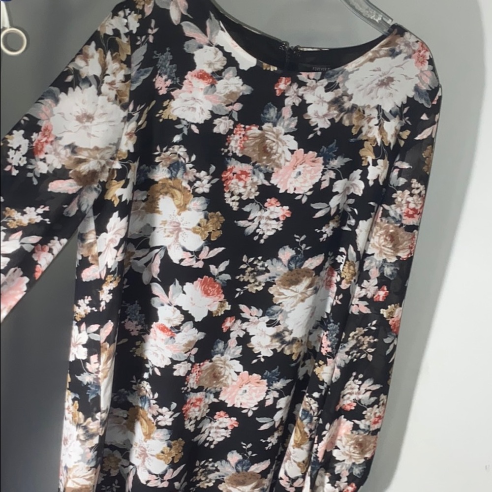 Long Sleeve Flower Dress